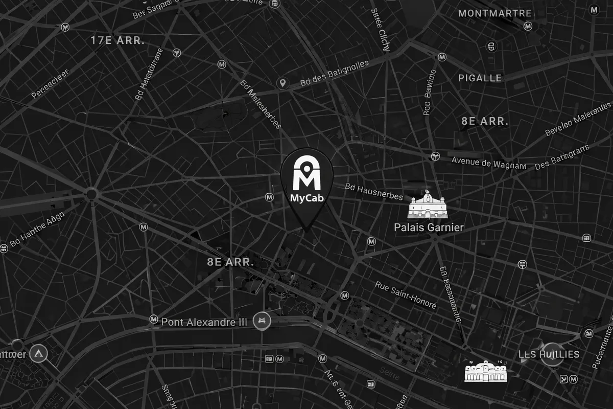 Localisation MyCab à Paris